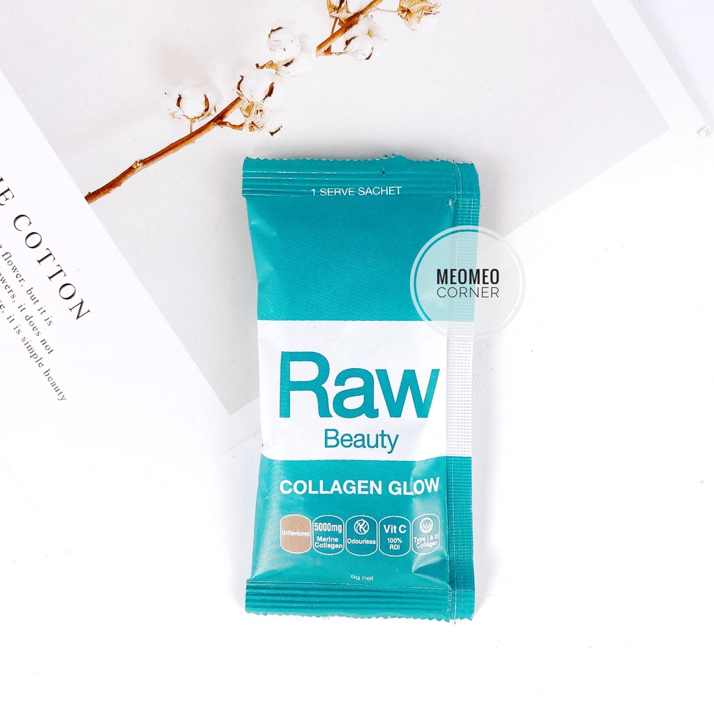 Bột Raw Collagen Glow Beauty 9g làm đẹp và cho làn da tươi sáng