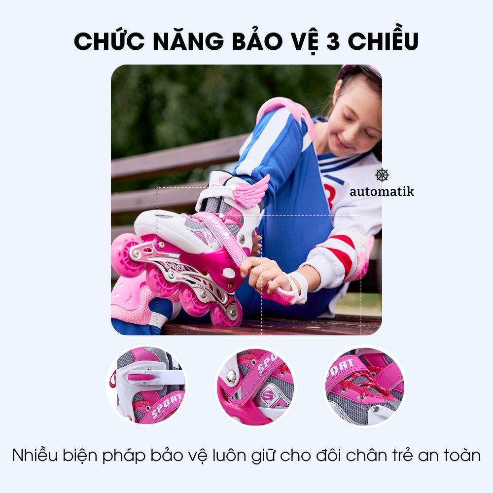 Giày Trượt Patin Trẻ Em Cho Bé Trai, Bé Gái, Người Lớn Nam Nữ Cao Cấp 4 Bánh - Automatik