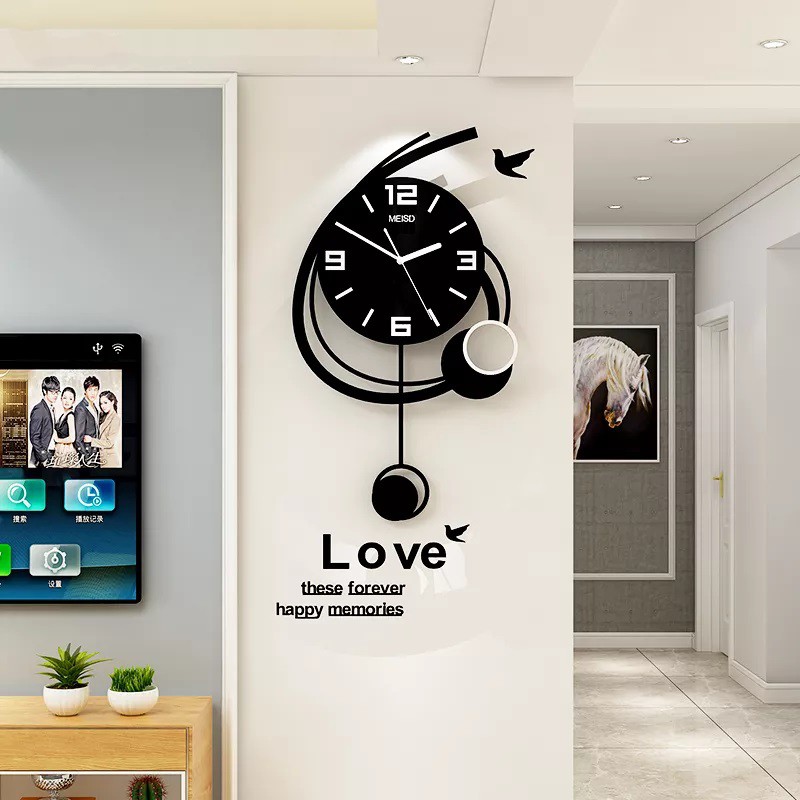 🌳🌳🌳Đồng hồ treo tường quả lắc CL042 🕘🕘🕘 - Sang trọng & Hiện Đại - Kích thước: 30x52, 40x72 cm