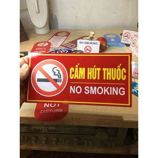 Decal Dán Cấm Hút Thuốc 10x20cm