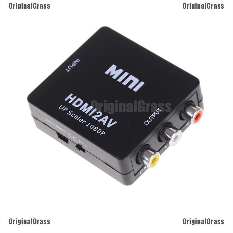 Bộ chuyển đổi âm thanh video mini hdmi 2av sang av rca cvbs 1080p chất lượng cao tiện dụng