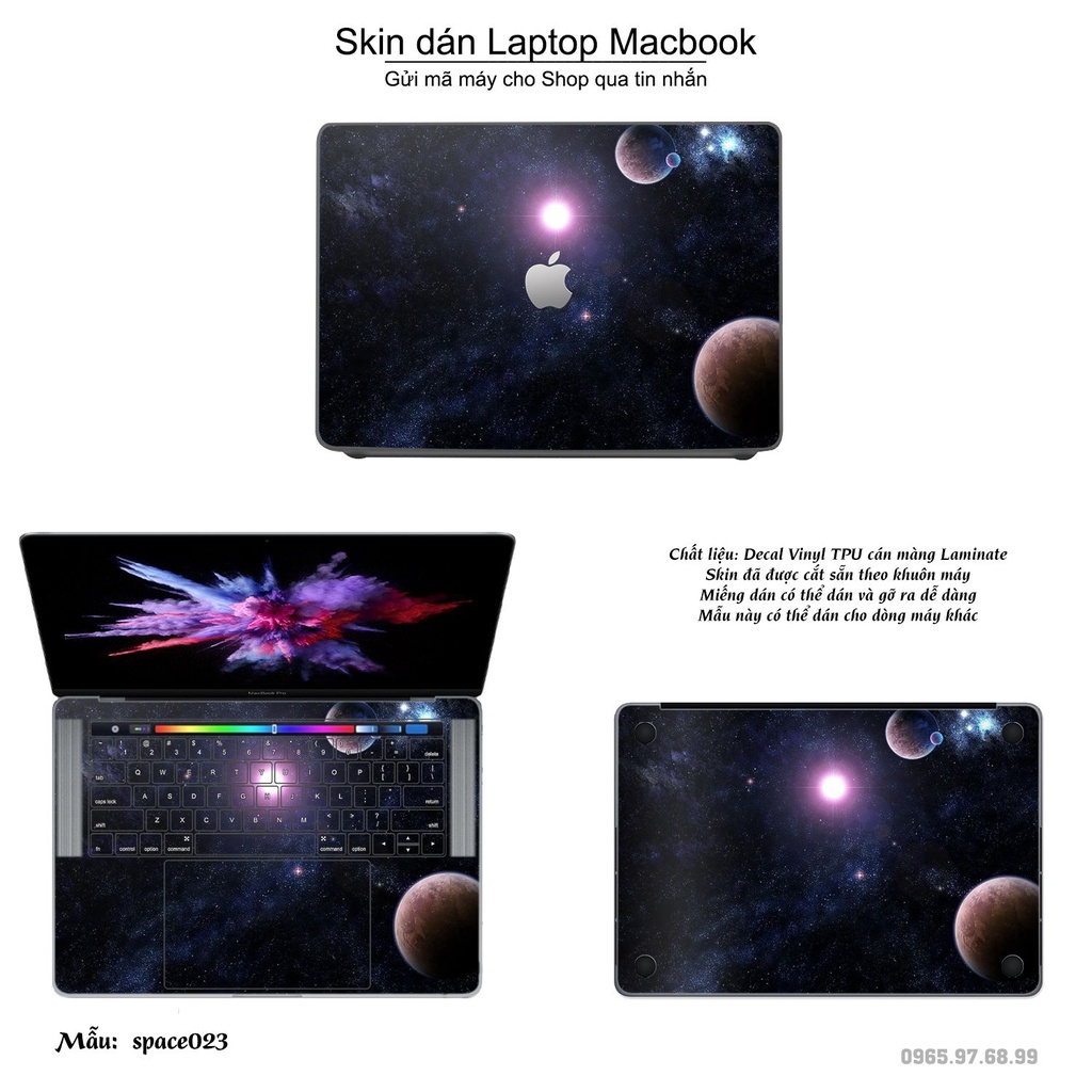 Skin dán Macbook mẫu không gian (đã cắt sẵn, inbox mã máy cho shop)