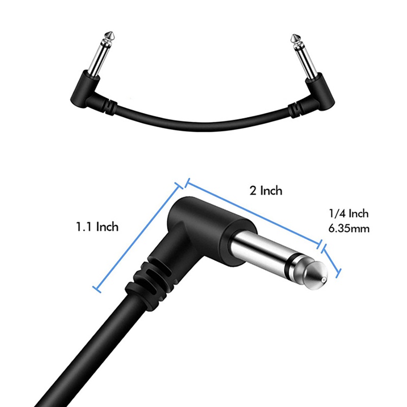 Dây đàn Guitar không ồn 6 Inch Cáp bàn đạp đàn Guitar 1,1 '4 Inch . Hiệu ứng kinh nguyệt Cáp vá bàn đạp cho đàn Guitar