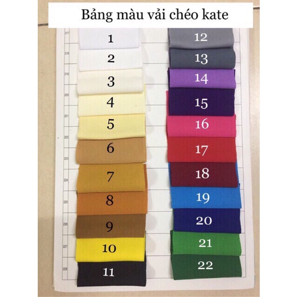 Vải chéo kate đẹp nhiều màu khổ ngang 164cm