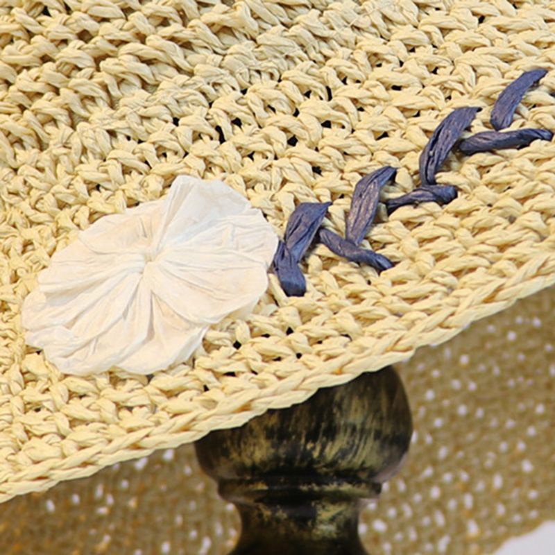 Mũ Cói Rộng Vành Chống Nắng Thời Trang Mùa Hè Có Thể Gấp Gọn Tiện Lợi