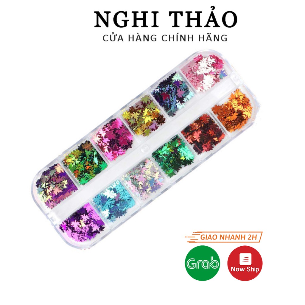 Lá phong trang trí móng nail