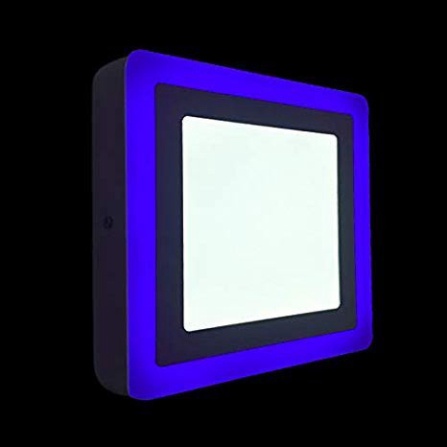 Đèn LED ốp trần nổi chuyển màu sắc viền xanh dương hình tròn trụ Germani 12W,18W,24W - BH 24 tháng DT