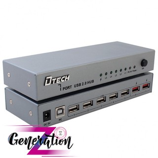 HUB USB BỘ CHIA CỔNG USB 2.0 TỪ 1 RA 7 CỔNG DTECH DT-3207