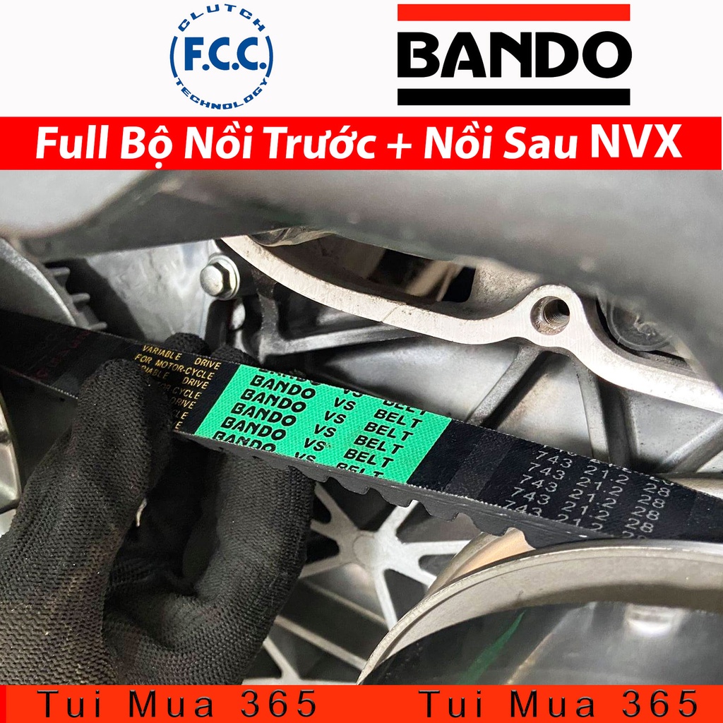 COMBO BỘ NỒI TRƯỚC, NỒI SAU, DÂY CUROA, BI NỒI CHO YAMAHA NVX