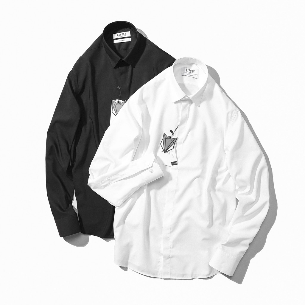 Áo sơ mi Defoxx vải modal dấu nút 2 màu vnxkmenswear