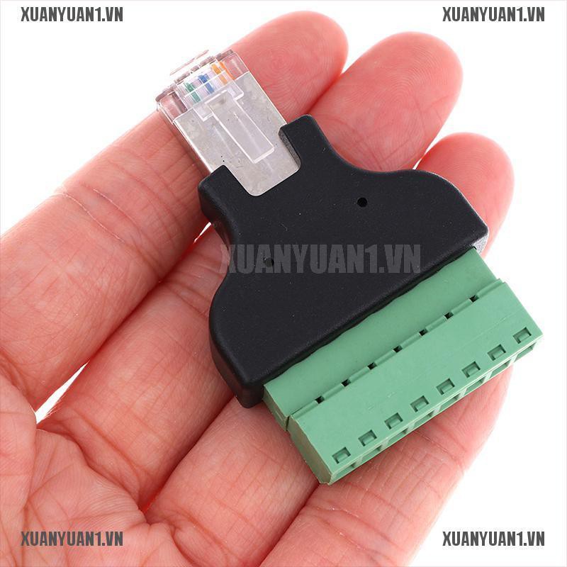 Giắc chuyển đổi từ 8P8C RJ45 cổng cắm internet sang 8 pin av
