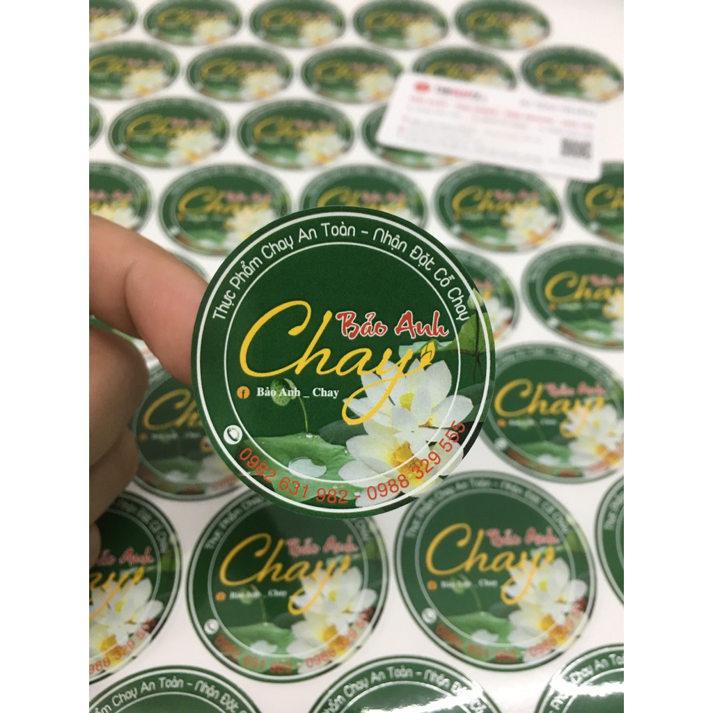 In tem nhãn decan nhựa, decan chống nước, decan nhựa sữa, sticker A3 theo yêu cầu | BigBuy360 - bigbuy360.vn