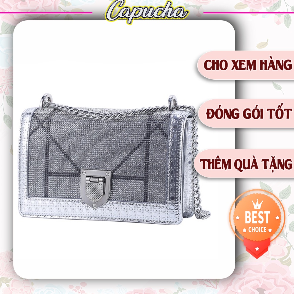 Túi xách nữ đeo chéo chất da bóng chống bám bụi chống nước cực xịn Capucha T194