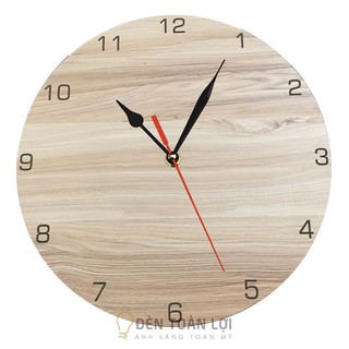 ⚡️ FREESHIP⚡️ Đồng hồ treo tường bằng gỗ phi 28cm gỗ dày 6ly 2 mặt đẹp