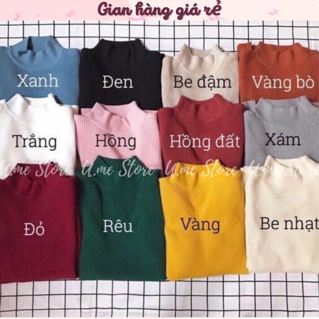 Áo len tăm body cao cổ 3cm dày dặn giữ nhiệt Áo len cổ cao nhiều màu cao cấp cho nữ | BigBuy360 - bigbuy360.vn