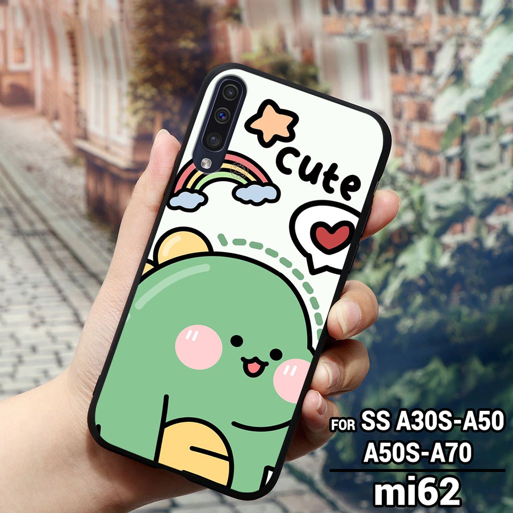 Ốp lưng SAMSUNG GALAXY A30S - A50 - A50S - A70 - A7 2018- A9 2018 in hình chú khung long xanh