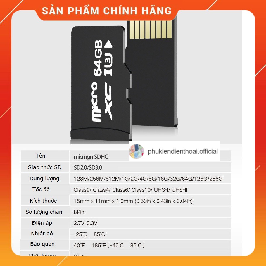 Thẻ nhớ Micro SD giá sỉ, chất lượng cao, chính hãng MicroSD 2gb 4gb 8gb 16gb 32gb 64gb