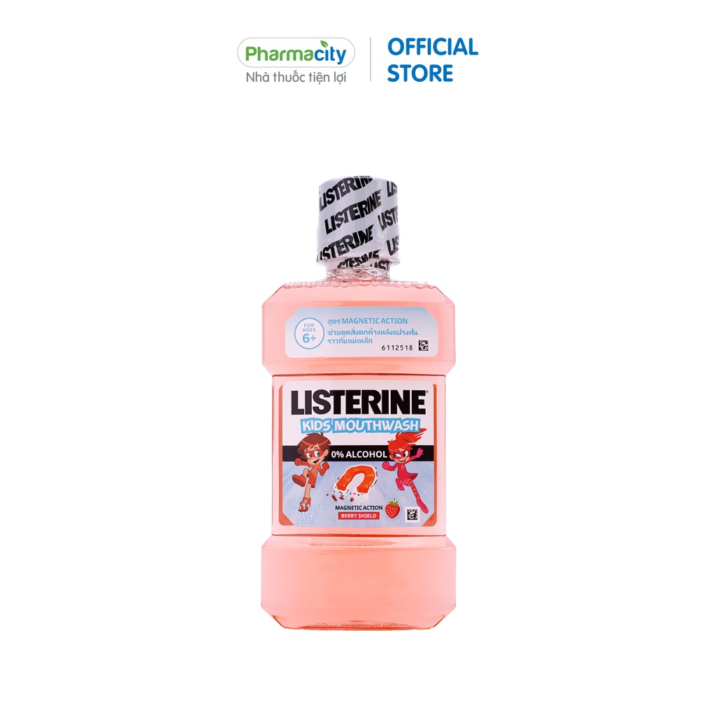 Nước súc miệng Listerine cho trẻ em Kids Mouthwash hương berry (250ml)