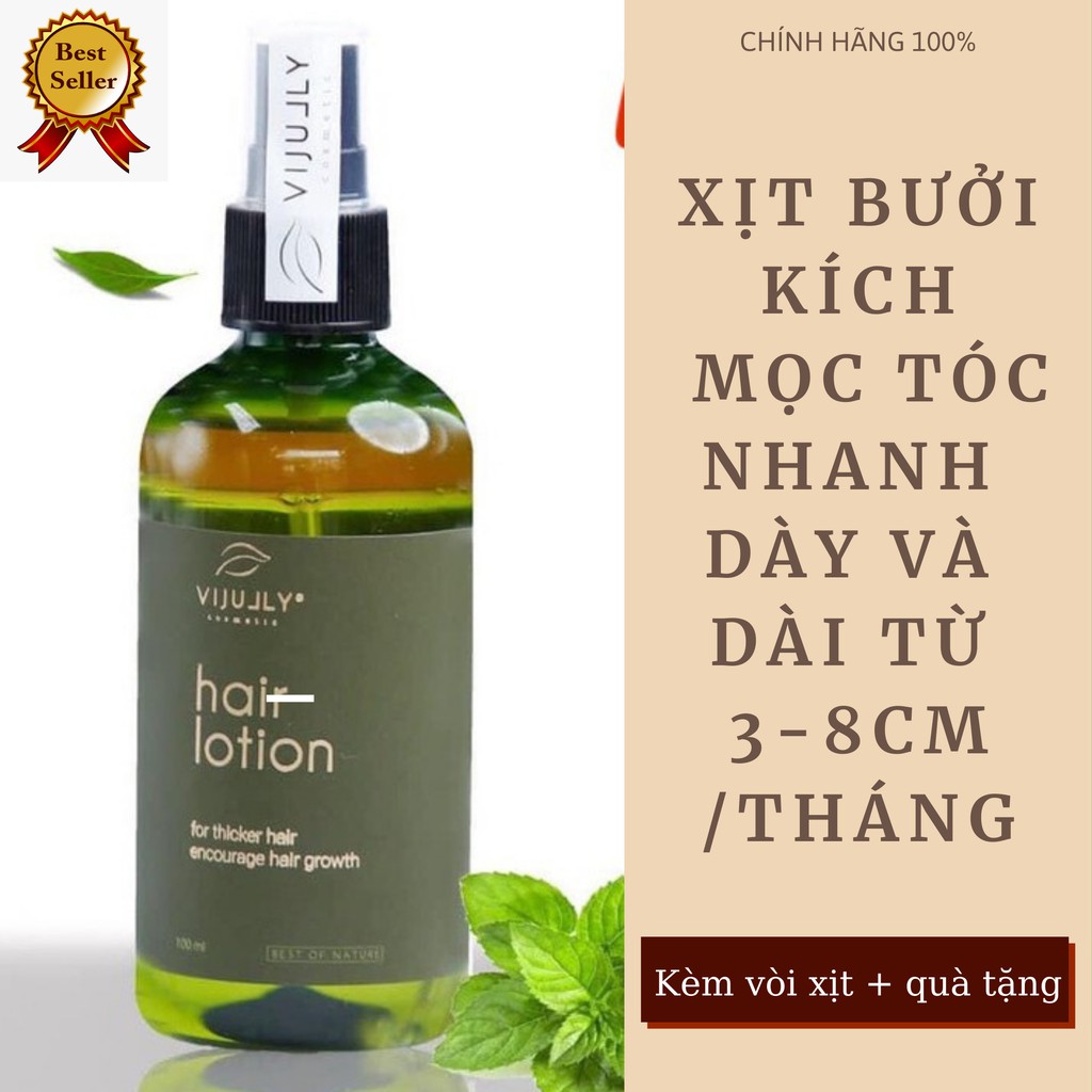 Tinh dầu bưởi, xịt bưởi, xịt tóc Vijully chính hãng GIÚP KÍCH MỌC TÓC, GIẢM RỤNG NHANH