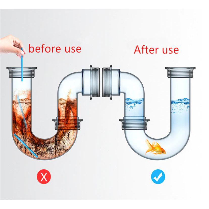 Vỉ 12 Que Thông Cống Thanh Tẩy Rửa Cống Tiện Ích