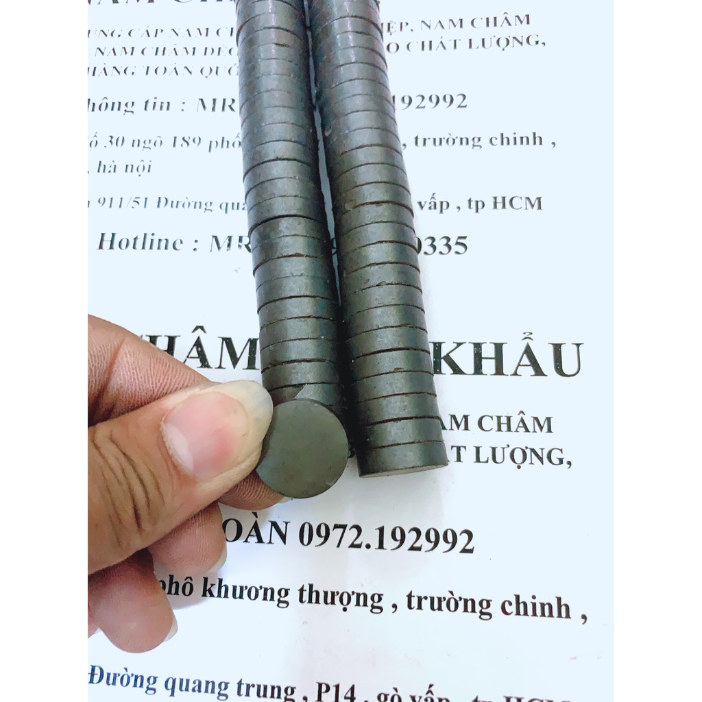 10 VIÊN NAM CHÂM ĐEN KÍCH THƯỚC 20X5MM