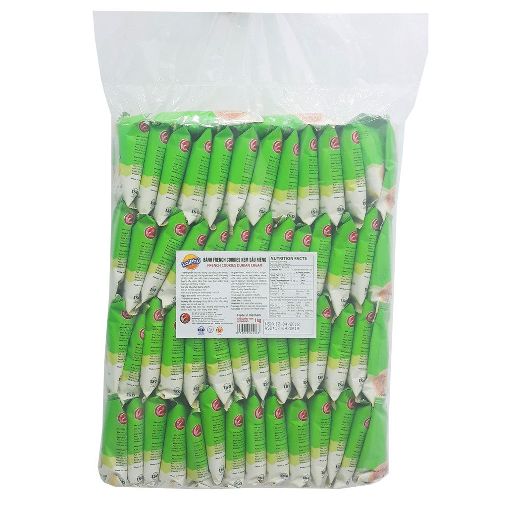 Bánh Cookies Lai Phú Kem Sầu Riêng 1Kg | BigBuy360 - bigbuy360.vn