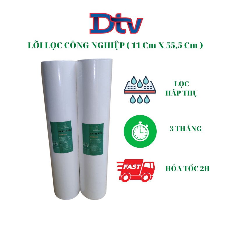 Lõi lọc thô 20inch, lõi béo, lọc đầu nguồn số 1 loại lớn đường kính 110mm - DTVSHOP