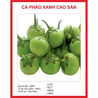 Hạt Giống Cà Pháo Xanh - 1gr