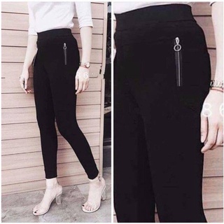 Quần legging nữ cạp cao 2 khóa túi chất umi