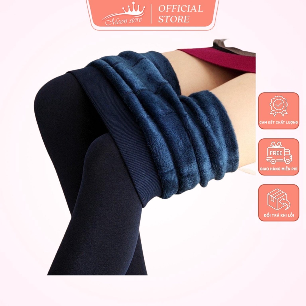 Quần tất nữ lót lông màu đen giữ nhiệt siêu dày đẹp QT03