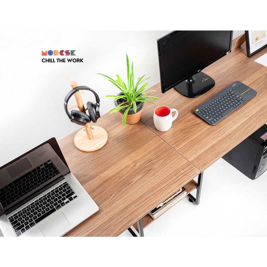 Bàn Làm Việc Đôi MODESK 1m8 khung sắt sơn tĩnh điện Chịu Lực Tốt Nội Thất Phòng Khách Làm việc