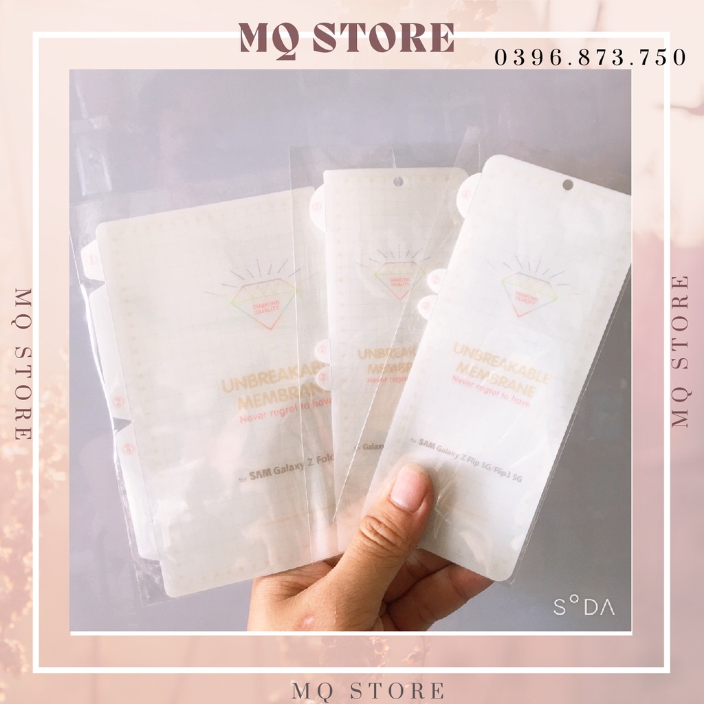 Miếng dán PPF full mặt trước dành cho Samsung Z Fold 5 / Flip 5 /Flip 4 /Z Fold 3, Z Flip/ Flip 3 5g