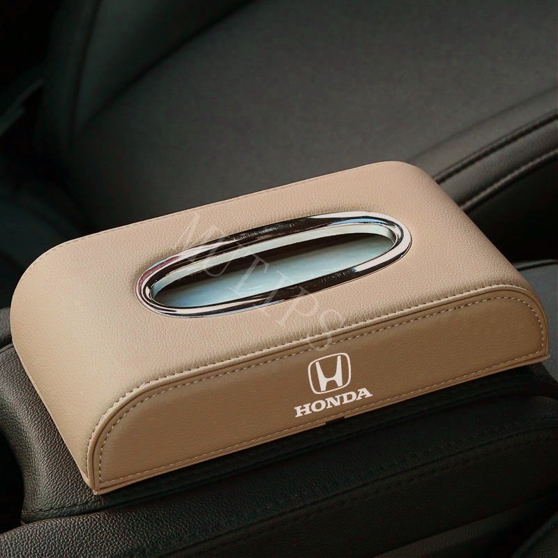 Hộp Đựng Khăn Giấy Bằng Da Cao Cấp Cho Xe Hơi Honda Civic Accord Jazz Freed Brio City CRV HRV BRV