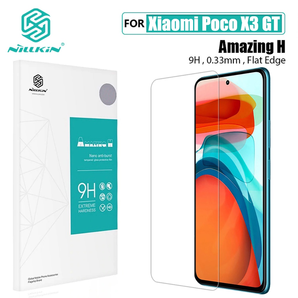 Đối với Phim dán kính POCO X3 GT Nillkin CP + PRO H / H + Pro Bảo vệ màn hình an toàn 9H cho Kính cường lực Xiaomi Poco X3 GT