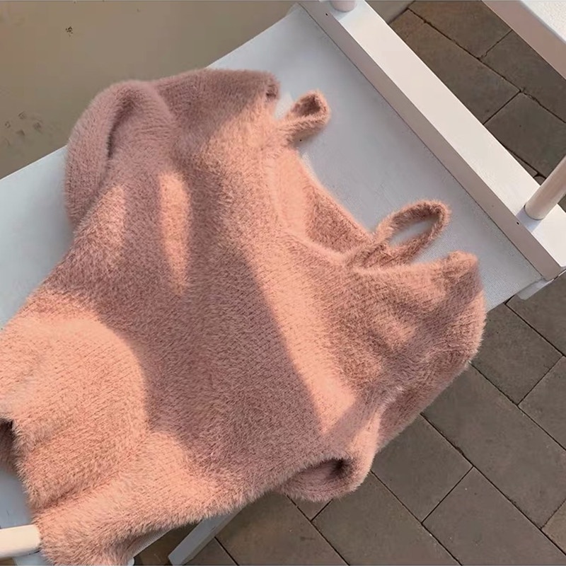 SUXI Áo kiểu dệt kim tay dài ôm dáng trễ vai phong cách Hàn Quốc thời trang mùa thu dành cho nữ