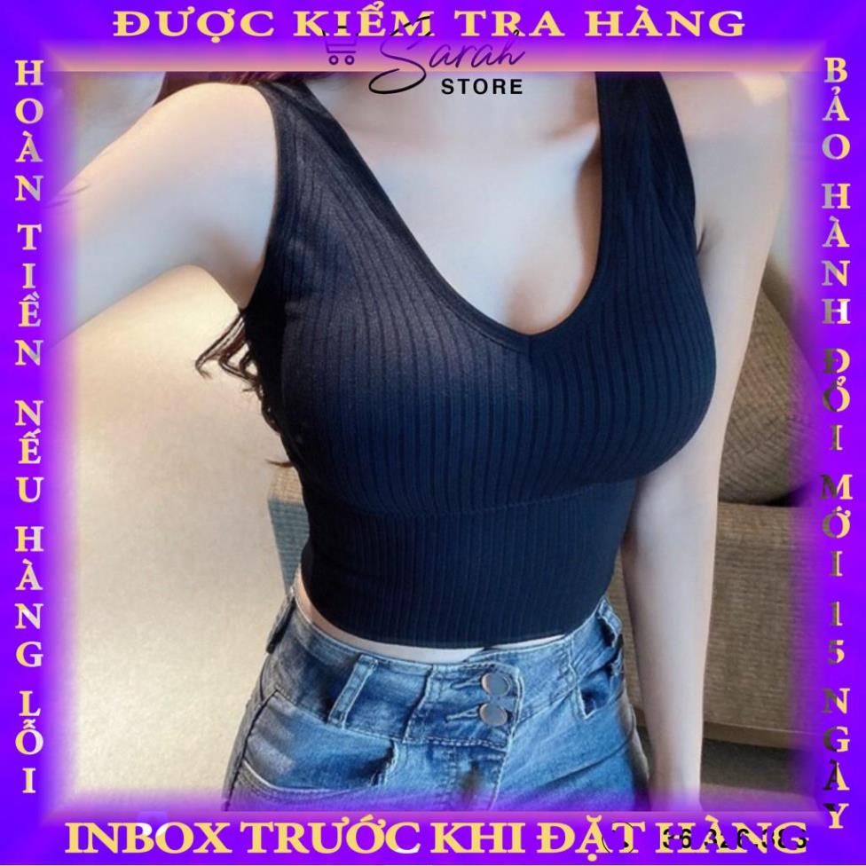 Áo Lót Nữ Bra Tập Gym Thể Thao Len Tăm Hàn Kết Hợp Với Vest Khoác Ngoài Thanh Lịch 8888 hoangle