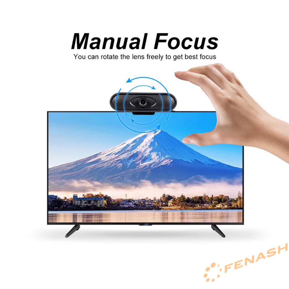 Webcam 2mp Usb Với Mic Lấy Nét Bằng Tay 1080p Hd Cho Pc Tv | BigBuy360 - bigbuy360.vn
