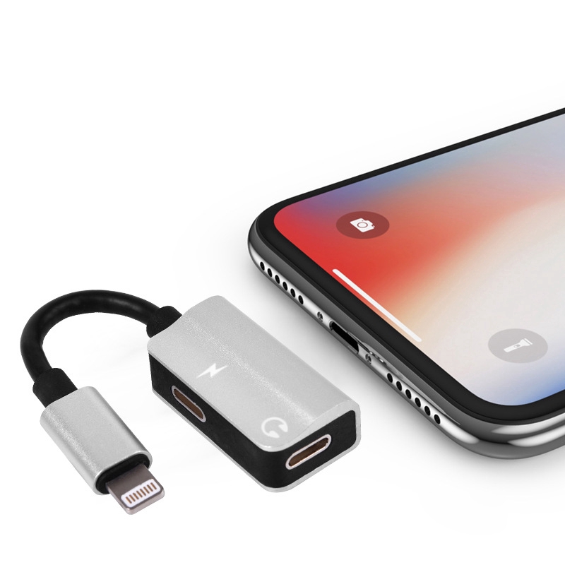 Cáp Chuyển Đổi Âm Thanh Tai Nghe 2 Trong 1 Cho Iphone X 8 7