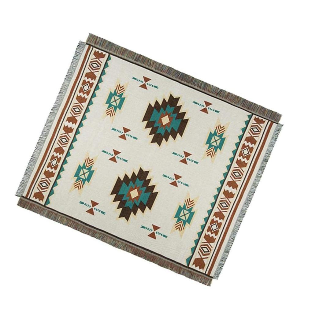 Chăn Phủ Sofa 90x180cm Giữ Ấm Phối Tua Rua Trang Trí Nội Thất