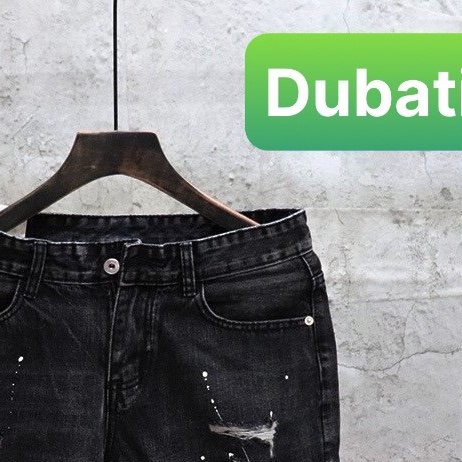 QUẦN SHORT JEAN NAM CHẤT VẢI ĐEN VẨY SƠN, QUẦN SOT JEAN NAM ĐẸP CÁ TÍNH - DUBATI FASHION