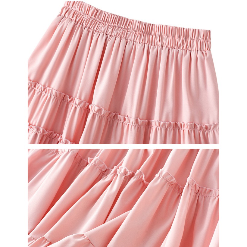 Chân váy dáng dài Vintage dễ thương VAY134 free size