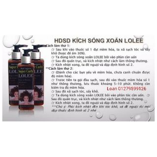 THUỐC KÍCH XOĂN TÓC UỐN LOLEE SUPER CURLY 250ML