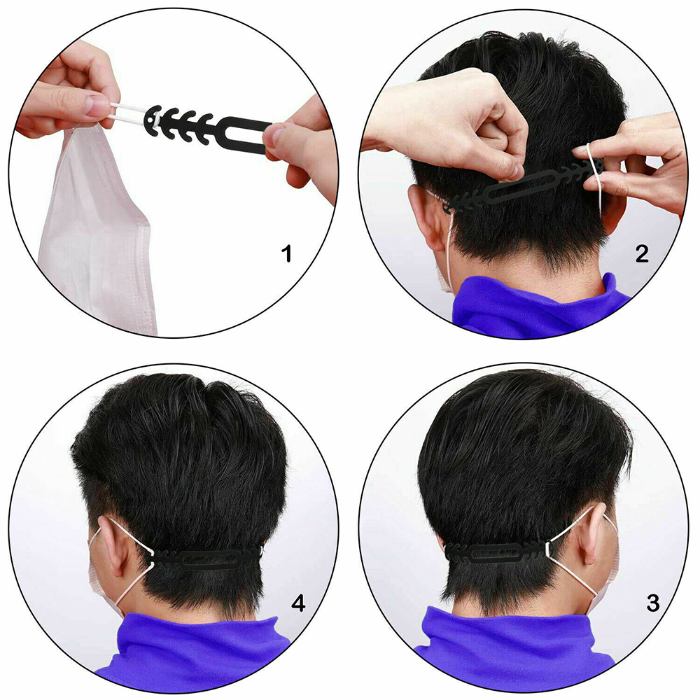 1/ 5/ 10 Móc silicon chống trượt giữ khẩu trang cho người trưởng thành/ trẻ em