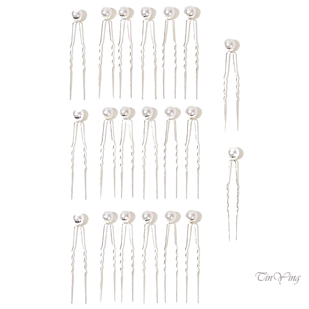 GETNOIVAS Bộ 20 Trâm Cài Tóc Bằng Hợp Kim Đính Ngọc Trai Phong Cách Trung Hoa Cổ Điển Dành Cho Nữ Mặc Sườn Xám