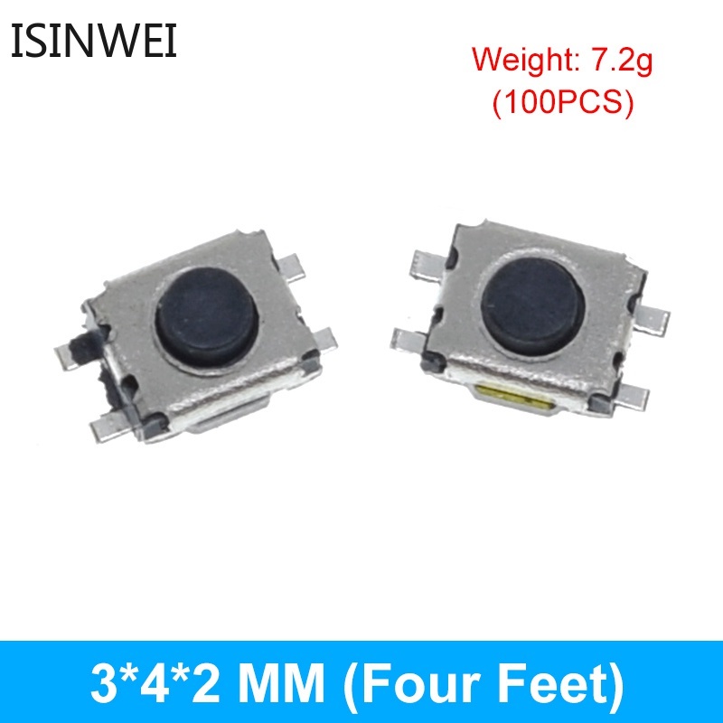 Set 100 Công Tắc Nhấn 3*6 3*4 4*4 SMD 2Pin 4Pin 3x4x2 3x6x4.3 3x6x2.5 3x6x5 4x4x1.5*2.5 Chất Lượng Cao