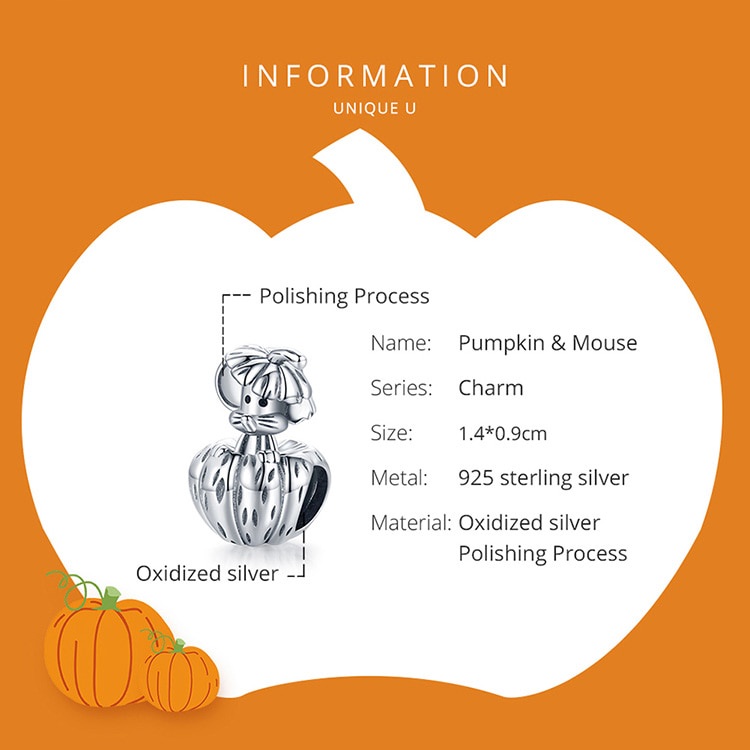 Hạt charm Bamoer SCC1923 dòng rừng mùa thu 100% bạc Sterling 925 dùng làm vòng tay thời trang