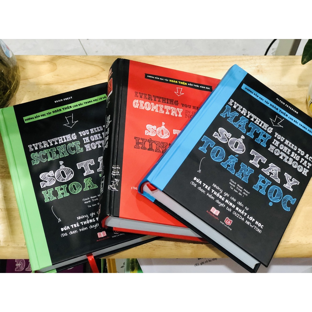 Sách Sổ Tay Hình Học, Khoa Học, Toán Học Á Châu Books ( Bộ 3 cuốn, Tiếng Việt )
