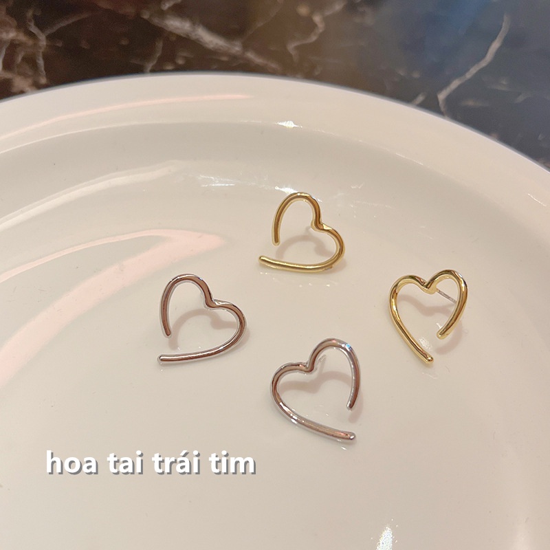 Đôi Khuyên Tai Hình Trái Tim Thời Trang Dành Cho Nữ