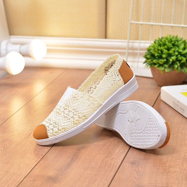 Giày slip on ren sang trọng giày lười ren nữ đẹpmeomeo