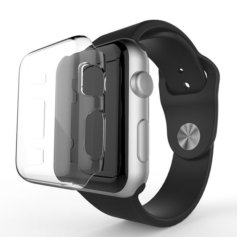 Ốp đồng hồ Apple Watch Series 1 2 3 4 5 chất liệu nhựa PC 9H